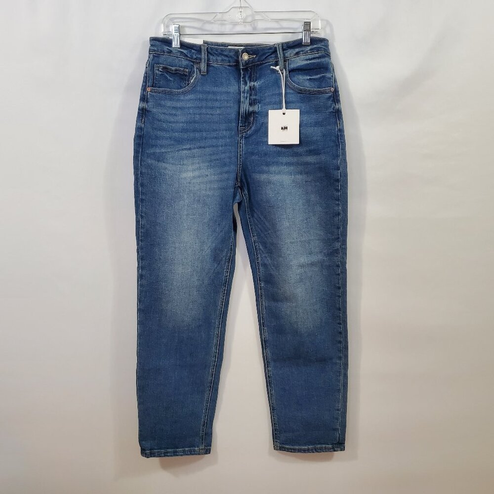 I&M Mom Jeans Juniors 13 / 31 Blue Dark Wash High Rise NWT